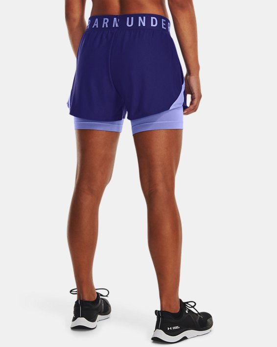 Women's UA Play Up 2-in-1 Shorts, Blue, pdpMainDesktop image number 1
